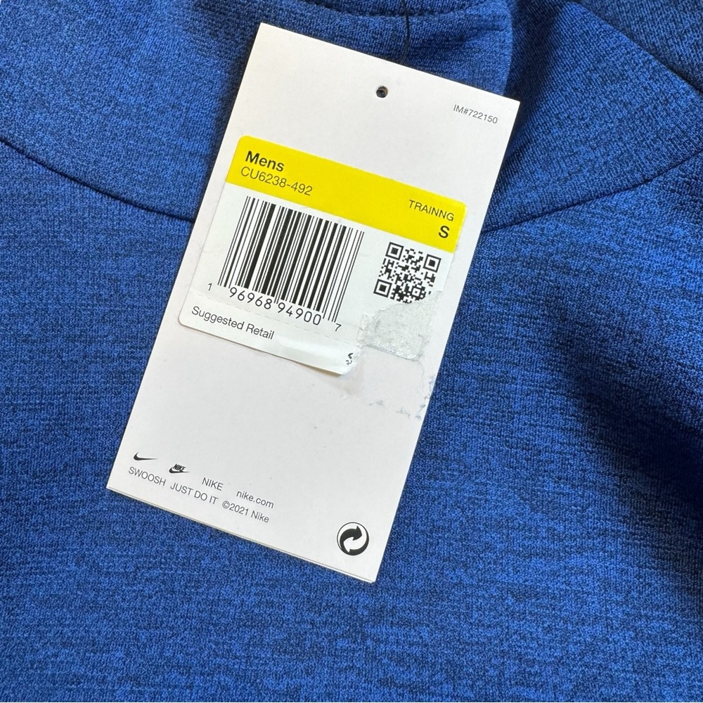 NWT Nike Therma-Fit Training Hoodie HEATHER BLUE CU6238-492 Men's Size S Small - Picture 6 of 9